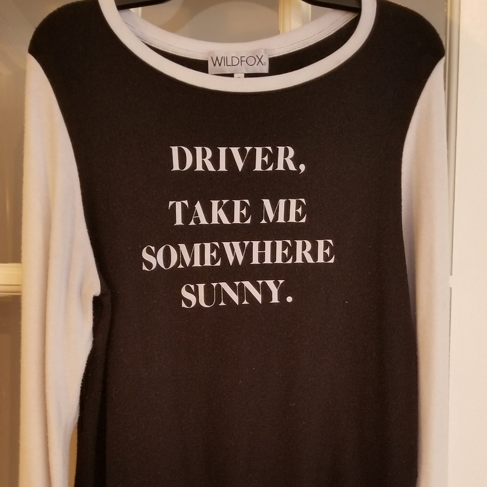 Wildfox black & white jumper
